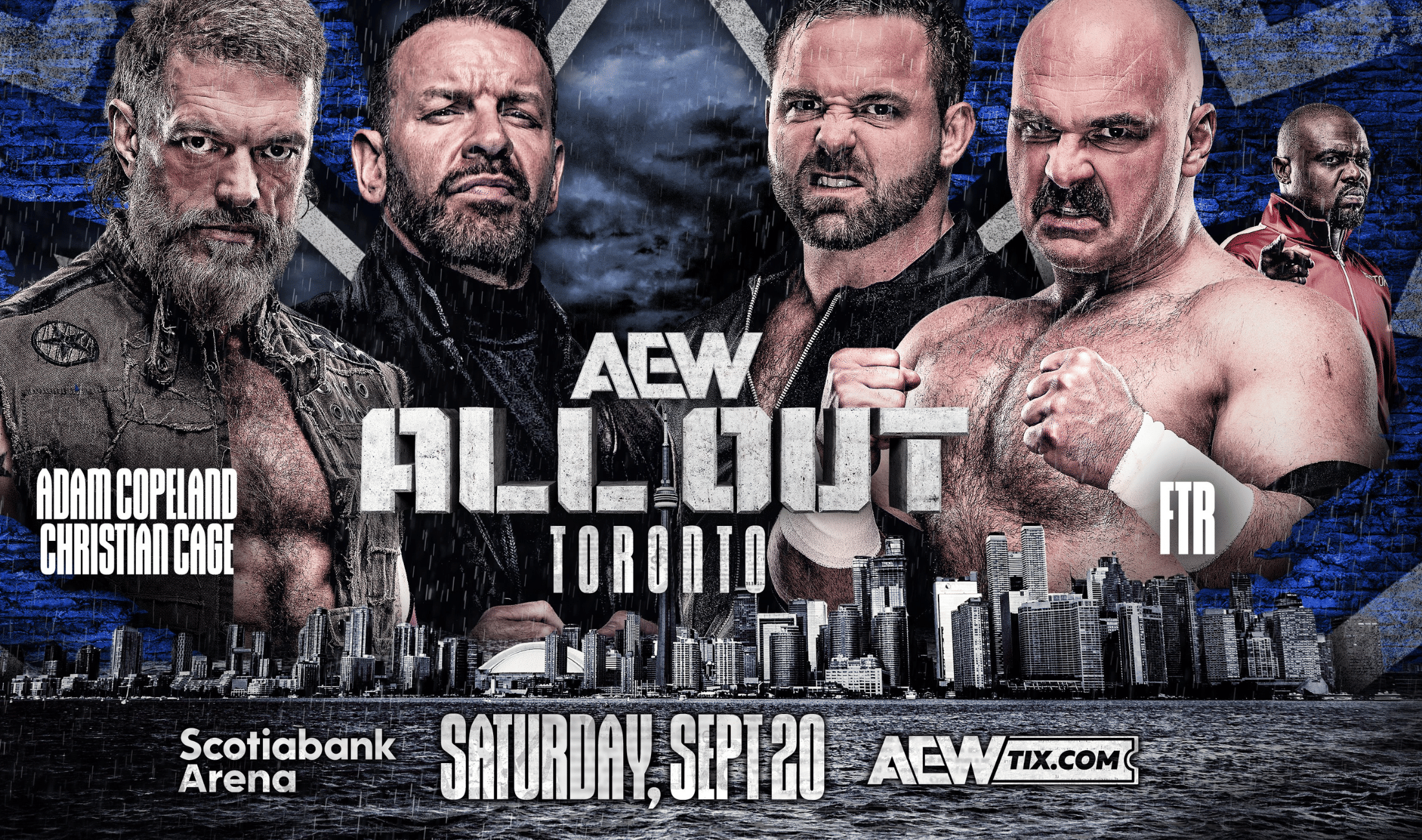 Official poster for AEW All Out 2025 featuring the main event matches.