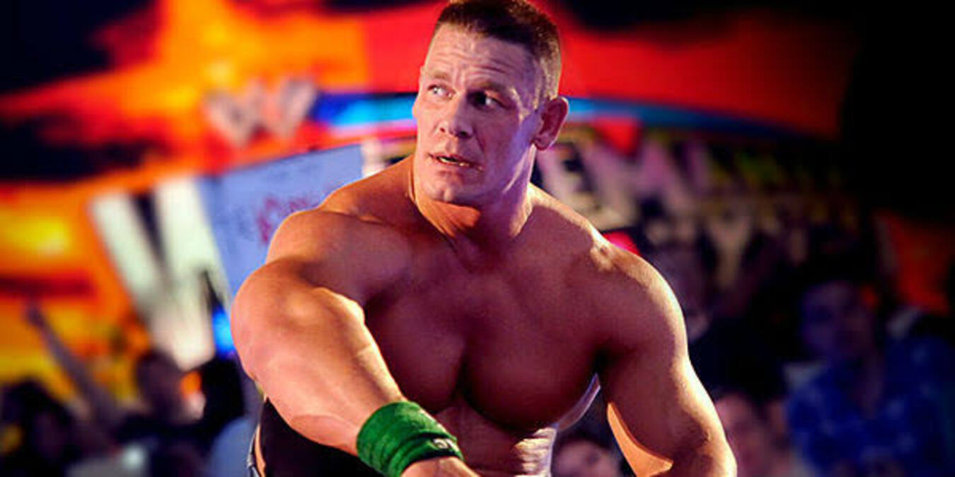 John Cena looking thoughtful in the ring after his match at WWE Wrestlepalooza.