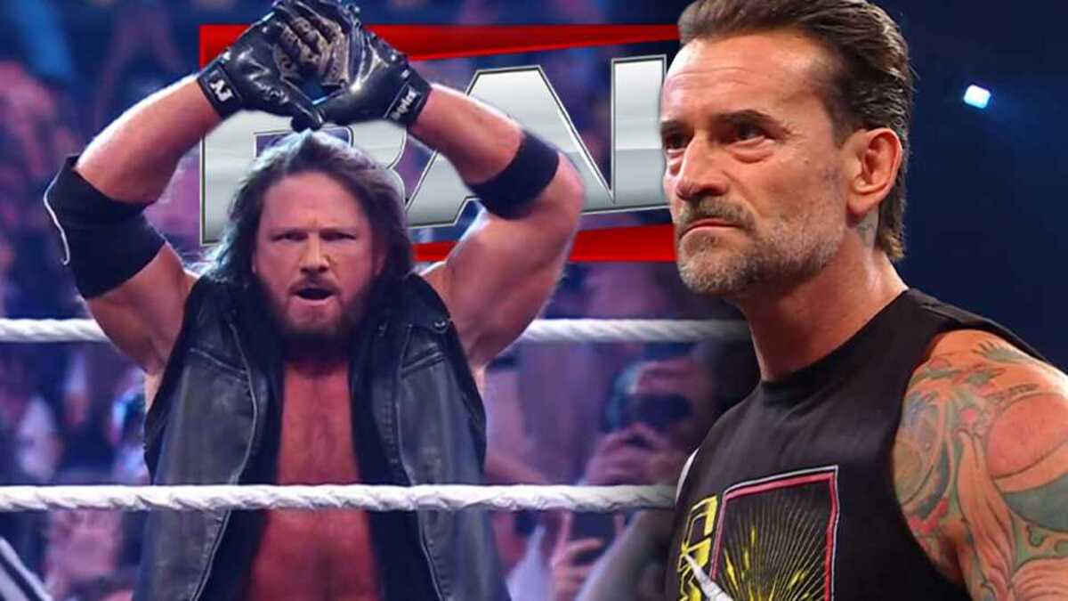 WWE Raw के एपिसोड में सीएम पंक, Aj styles।