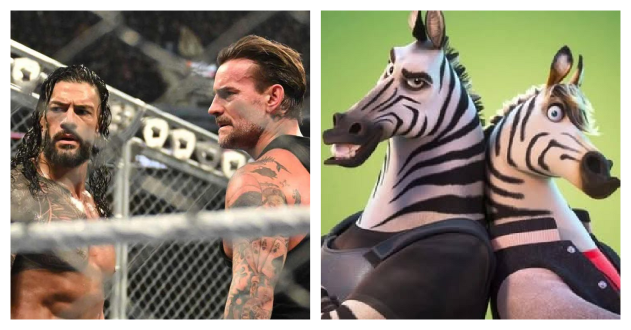 रोमन रेंस और सीएम पंक, डिज्नी की फिल्म 'जूटोपिया 2' में ज़ेबरा पुलिसवाले के अवतार में।